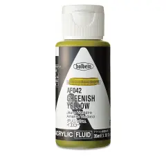 Holbein Fluid Acrylics - Greenish Yellow, 35 ml Bottle