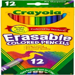 Crayola Erasable Colored Pencils-12/Pkg Long