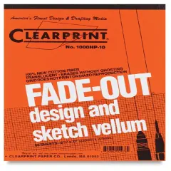 Clearprint Drafting and Design Fade-Out Vellum - 8 1/2" x 11", 10 x 10 Grid, 50 Sheets
