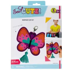 Colorbok Sew Cute! Felt Backpack Clip-Butterfly Tassel