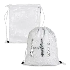 Craft Express Sublimation Printing Drawstring Backpacks - Sequin, Pkg of 2