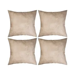 Craft Express 4 Pack Brown Sublimation Vegan Leather Pillow Covers
