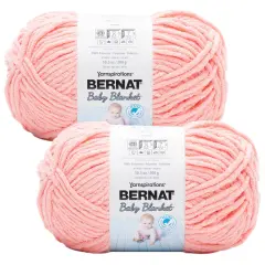 (Pack of 2) Bernat Baby Blanket Big Ball Yarn-Coral Blossom