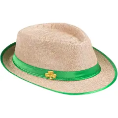 Adults Saint Patrick's Day Gangster Irish Classy Fedora Hat Costume Accessory