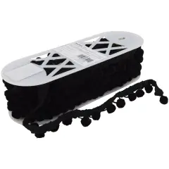 Simplicity Ball Fringe 1-1/8"X12yd-Black