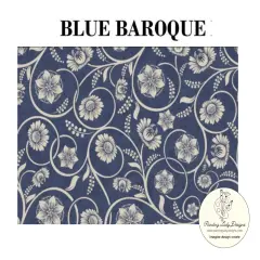 Blue Baroque Pattern Decoupage - Large size