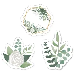 Big Dot of Happiness Boho Botanical - DIY Shaped Greenery Party Cut-Outs - 24 Count