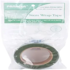 Panacea Stem Wrap Tape .5"X60' 3/Pkg-Green