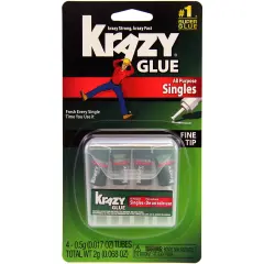 Krazy Glue(R) All-Purpose Singles 4/Pkg-.017oz