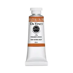 Da Vinci Artists' Permanent Watercolor - Raw Sienna Deep, 37 ml tube