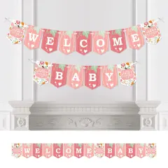 Big Dot of Happiness Girl Little Pumpkin - Fall Baby Shower Bunting Banner - Party Decorations - Welcome Baby