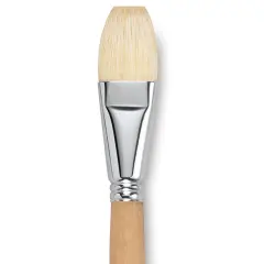 Escoda Clasico Chungking White Bristle Brush - Bright, Long Handle, Size 26