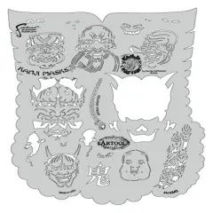 Iwata Artool Freehand Template - Kanji Master Kanji Masks