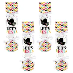 Big Dot of Happiness Let's Fiesta - No Snap Mexican Fiesta Party Table Favors - DIY Cracker Boxes - Set of 12