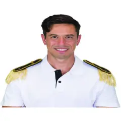 Black Military Airline Pilot Epaulets With Fringe Costume Accessory