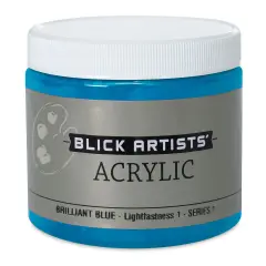 Blick Artists' Acrylic - Brilliant Blue, 16 oz jar