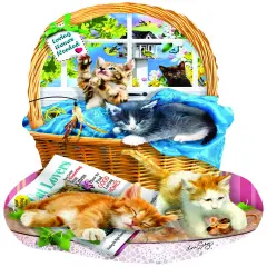 Sunsout Free Kitties 1000 pc Special Shape Jigsaw Puzzle 97058