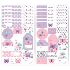 Big Dot of Happiness Beautiful Butterfly Assorted Floral Baby Shower or Birthday Party Gift Tag Labels To and From Stickers 12 Sheets 120 Stickers