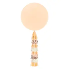 Jumbo Balloon & Tassel Tail - Peach & Rose Gold