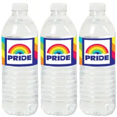 Big Dot of Happiness Love is Love - Pride - Rainbow Party Water Bottle Sticker Labels - Set of 20