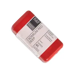 R&F Encaustic Paint Block - Cadmium Red Deep, 40 ml block