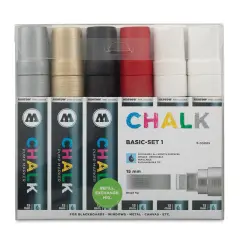 Molotow Chalk Marker - Basic Colors, Set of 6, 15 mm