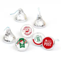 Big Dot of Happiness Santa's Special Delivery - From Santa Claus Christmas Round Candy Sticker Favors - Labels Fits Chocolate Candy (1 sheet of 108)