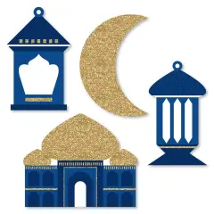 Big Dot of Happiness Ramadan - DIY Shaped Eid Mubarak Cut-Outs - 24 Count