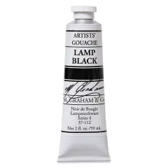M. Graham Artists' Gouache - Lamp Black, 59 ml tube