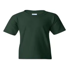 Gildan&reg; Heavy Cotton Crew Neck Short Sleeve Youth T-Shirt Forest Green