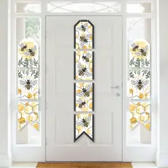 Big Dot of Happiness Little Bumblebee - Hanging Vertical Paper Door Banners - Bee Baby Shower or Birthday Party Wall Decoration Kit Indoor Door Decor