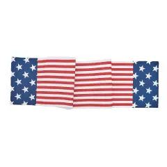 Stars and Stripes 4th of July Patriotic Cotton Table Runner 13" x 72"