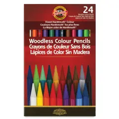 Koh-I-Noor Woodless Colored Pencil - Assorted Colors, Set of 24