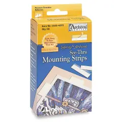 Lineco See-Thru Mounting Strips - 4", Pkg of 60