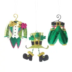 Leprechaun Clothes St. Patrick's Day Christmas Tree Ornament Set of 3