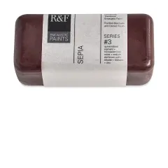 R&F Encaustic Paint Block - Sepia, 104 ml block