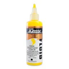 Matisse Fluid Acrylic - Cadmium Yellow Medium, 135 ml