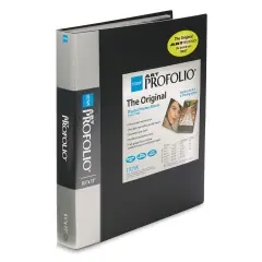 Itoya I-Series Art Profolio - 8 1/2" x 11", Black, Portrait, 60 Pages