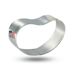 Cookiecutter.com Jelly Bean Cookie Cutter 3 in, Tin Plate Steel, Handmade in USA