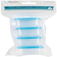 Craft Medley Bead Storage Containers W/Lids 4/Pkg-2.5"X1.5"