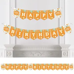 Big Dot of Happiness Little Pumpkin - Fall Birthday Party Bunting Banner - Party Decorations - Happy Birthday