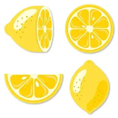 Big Dot of Happiness So Fresh - Lemon - DIY Shaped Citrus Lemonade Party Cut-Outs - 24 Count