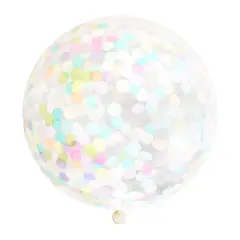 Jumbo Confetti Balloon - Pastel Rainbow