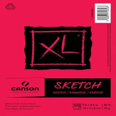Canson XL Sketch Foldover Pad 5.5"X8.5"-100 Sheets