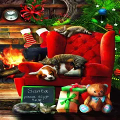 Sunsout Santa Stop Here 300 pc Christmas Jigsaw Puzzle 28840