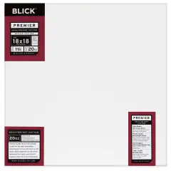 Blick Premier Heavyweight Stretched Cotton Canvas - 18" x 18", 1-3/8" Profile