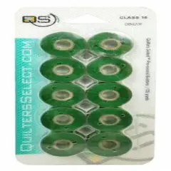 Quilters Select 0206 Wreath Green Prewound Bobbins for Class 15 Sewing Machines