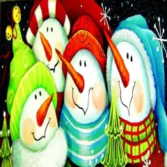 Sunsout Merry Folks Greeting You 500 pc Christmas Jigsaw Puzzle 70136