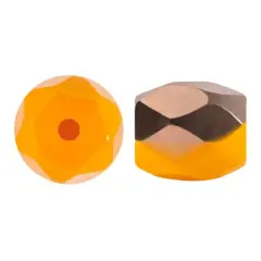 Baros Par Puca&reg; Czech glass bead, Frost Tangerine Capri Gold, 10 grams