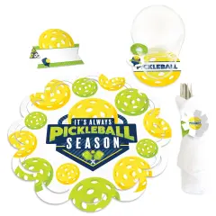 Big Dot of Happiness Let's Rally Pickleball Birthday or Retirement Party Paper Charger and Table Decorations Chargerific Kit Place Setting for 8